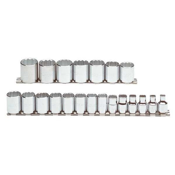 Proto J52215TT 296.95 3/8 in Drive Socket Set, Metric, 21 pcs