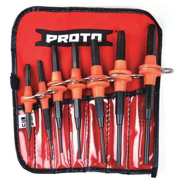 Proto Drive Pin Punch Set, Hardened Steel J47A-TT | Zoro