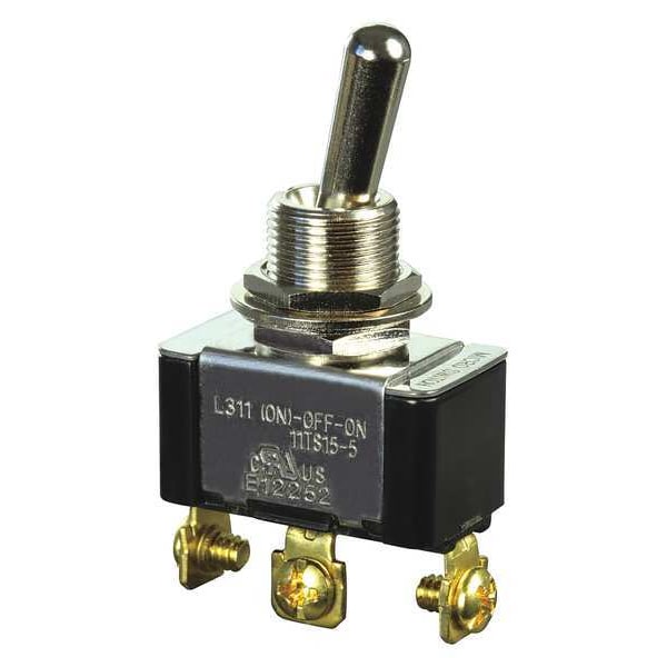 Honeywell Toggle Switch (ON)-OFF-ON SPDT 10A @ 277V Screw Terminals ...
