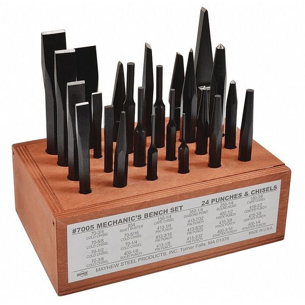Mayhew Pro Punch and Chisel Set, 24 Pieces 61080 Zoro