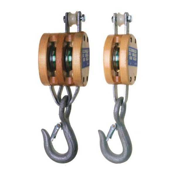 Campbell Chain & Fittings Single Shell Block, Wire Rope, 5/8" Max Cable Size, 1200 lb. Max Load