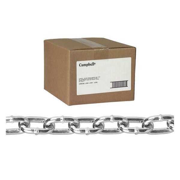 Campbell Chain & Fittings #3 Straight Link Machine Chain, Zinc Plated, 100' per Carton T0310324