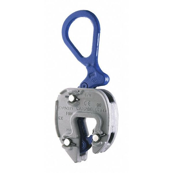 Campbell Chain & Fittings GX Plate Clamp, 1/16 in - 5/8 in Grip, 1/2 ton WLL 6423000