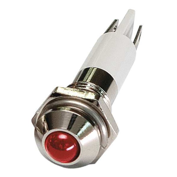 Zoro Select 24M048 $5.54 Round Indicator Light, Red, 120VAC | Zoro.com