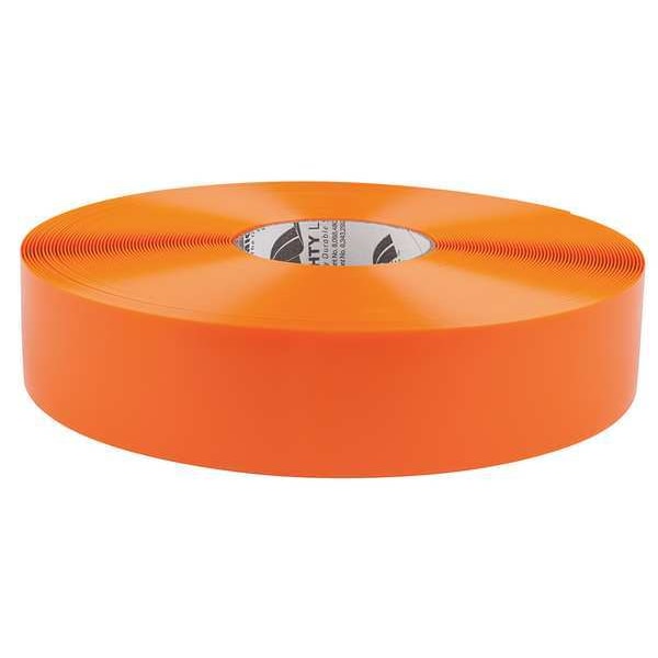 Mighty Line Floor Marking Tape, Roll, Ornge, Solid, PVC 2RO Zoro
