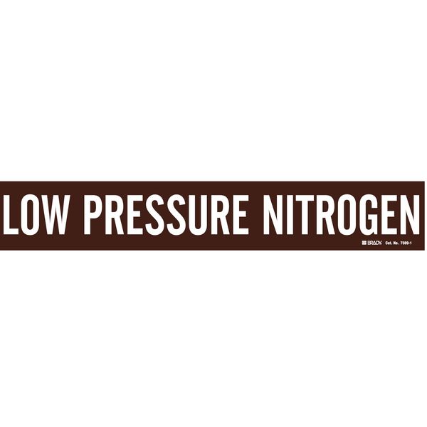 Brady Pipe Marker, Low Pressure Nitrogen 7389-1