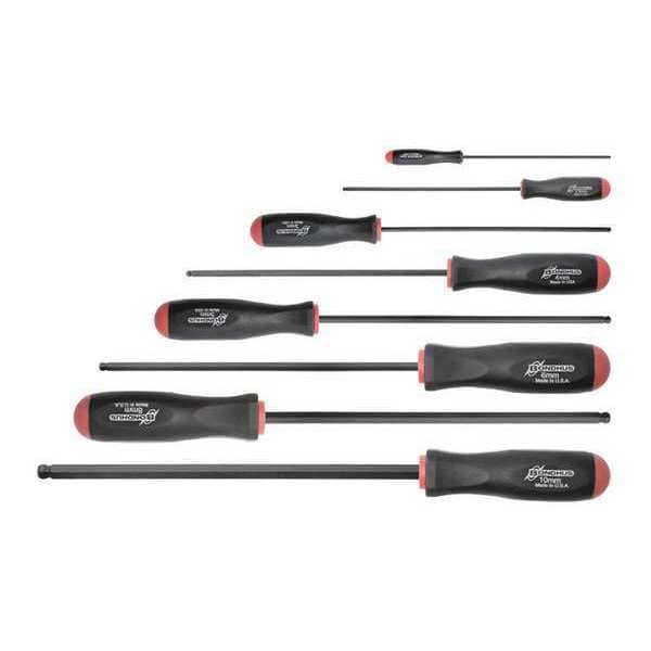 Bondhus Set 8 Ball End Screwdrivers Long 10733 Zoro