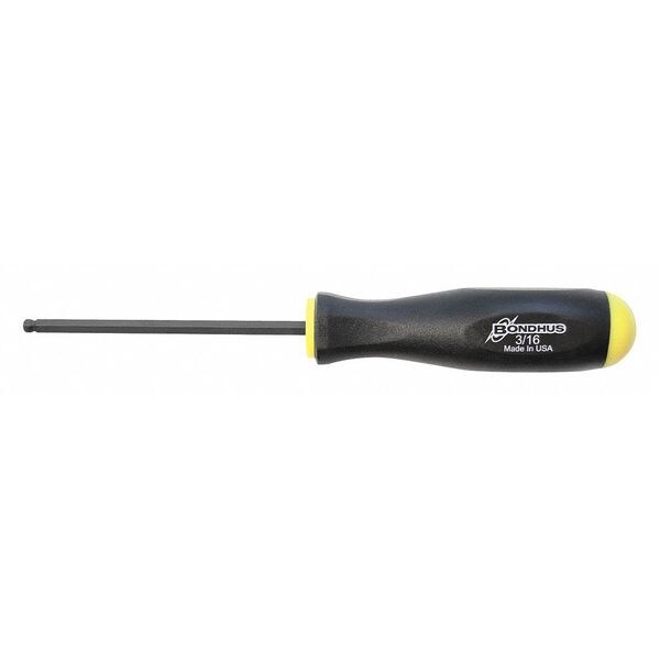 Bondhus 10610 4.44 3/16In Ball End Screwdriver Hex 3/16" 3.7"