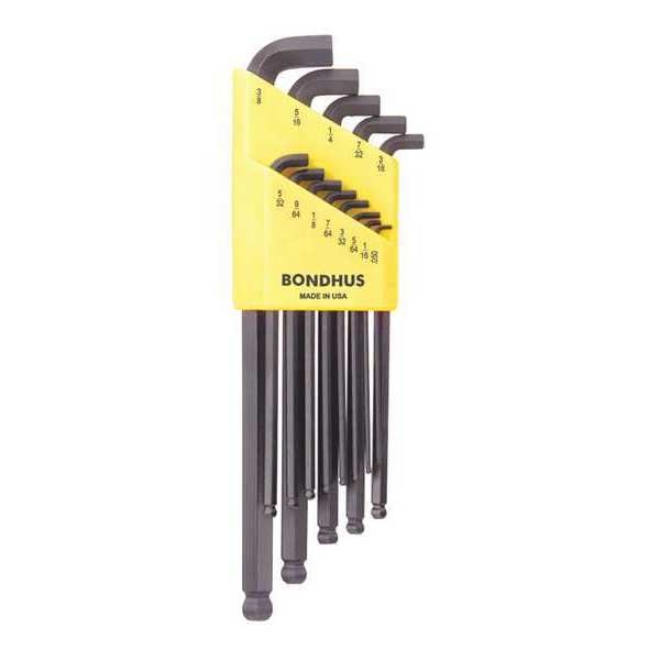 Bondhus 13 Piece SAE LShape Hex Key Set, 16537 16537 Zoro