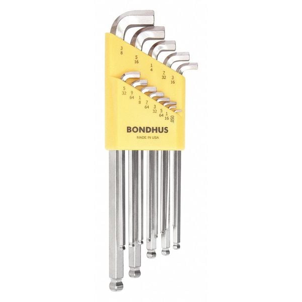 Bondhus 13 Piece SAE L-Shape Hex Key Set, 16737 16737 | Zoro