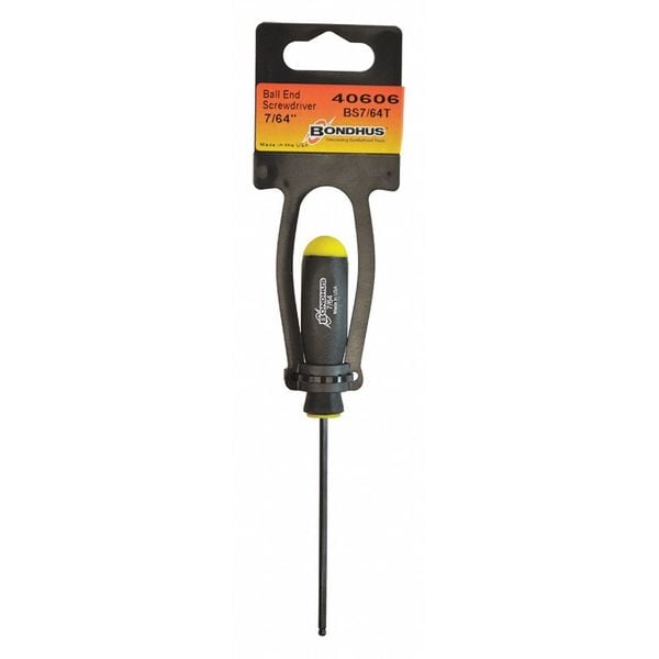 Bondhus 40602 2.25 .050In Ball End Screwdriver2.4In Hex 0.050" 2.4