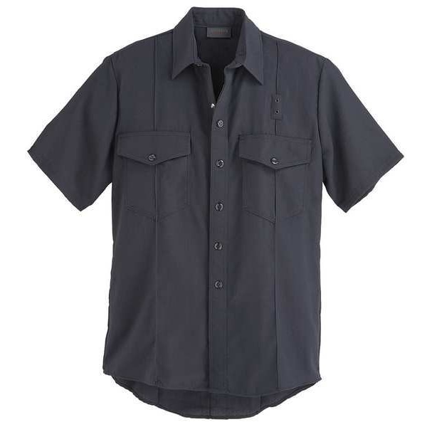 Workrite FR Short Sleeve Shirt, Navy, 56 in., Snaps FSF2NV 56 00
