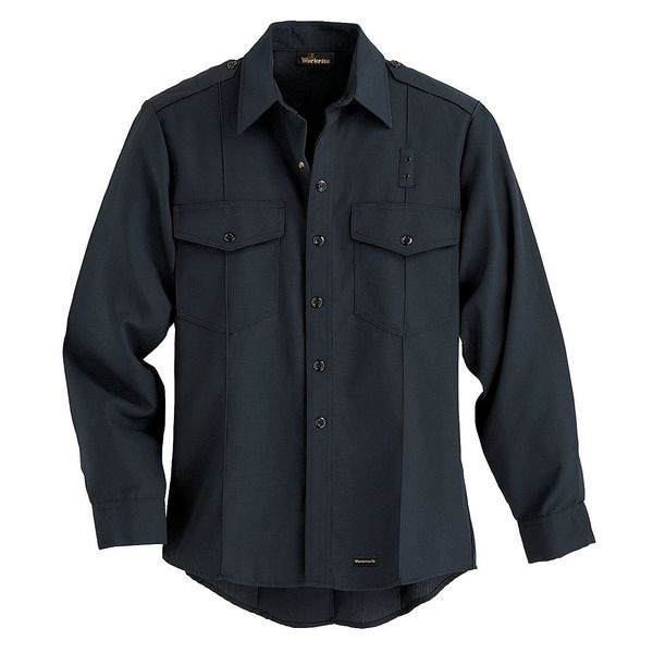 Workrite Flame Resistant Collared Shirt, Navy, Nomex(R), 44" FSC0NV 44 0R