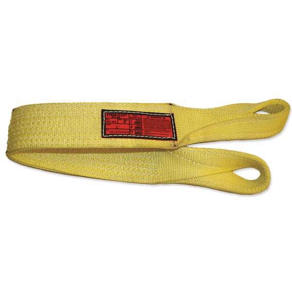 StrenFlex Synthetic  Sling, Type 4, 6 ft L, 8 in W, Nylon, Yellow