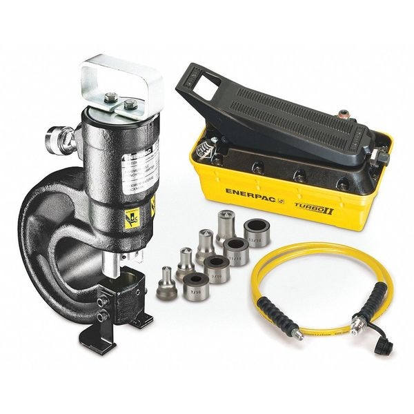 Enerpac STP35A, 35 Ton, Hydraulic Punch and Standard Die Set with Air Pump STP35A Zoro