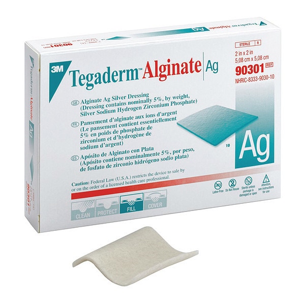 3M Tgdrm Alginat Ag Silvr Dressing 903, PK40 90301 | Zoro
