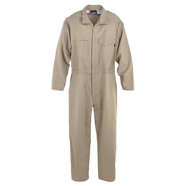 Workrite Fr Flame-Resistant Coverall, Khaki, 58 Long 1317KH