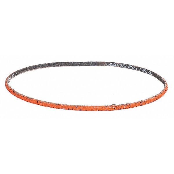 Norton Abrasives Sanding Belt, Coated, 3/8 in W, 13 in L, 60 Grit, Coarse, Ceramic, Blaze R980P, Orange 69957345359