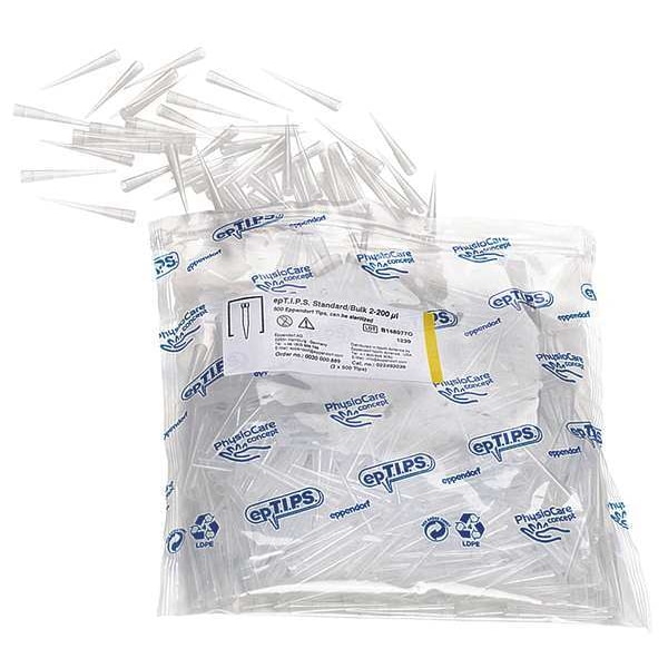 Eppendorf Pipetter Tips, 2 to 200uL, PK1000 022492039 Zoro
