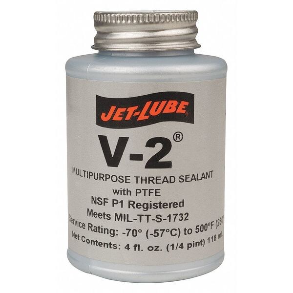 Jet-Lube Thread Sealant with PTFE, 1/4 pt., Ivory 35555 | Zoro