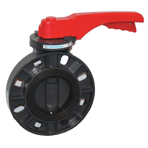 Hayward Flow Control Butterfly Valve, 6", PVC/EPDM, Lever Handle BYCS1060E1LGA - main