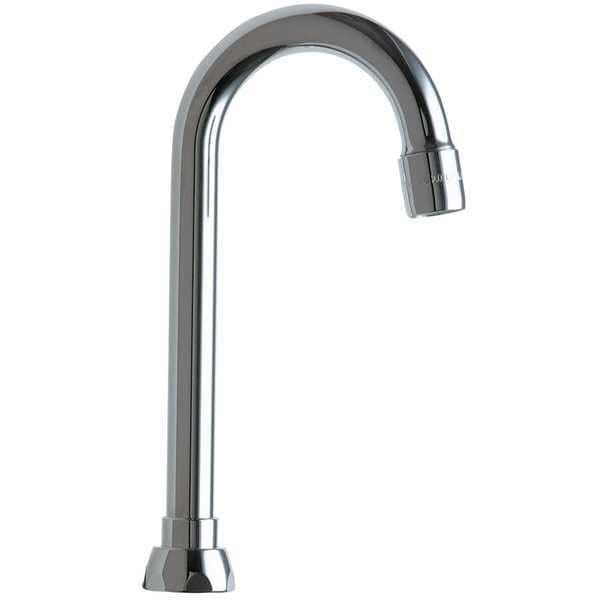 Chicago Faucet Gooseneck Spout, Brass GN1AE3JKABCP Zoro