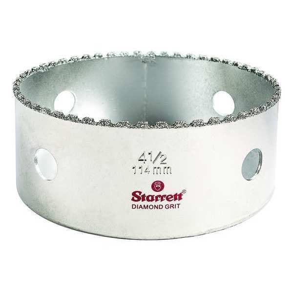 Starrett Diamond Grit Hole Saw, 41/2 in, 114mm KD0412N Zoro