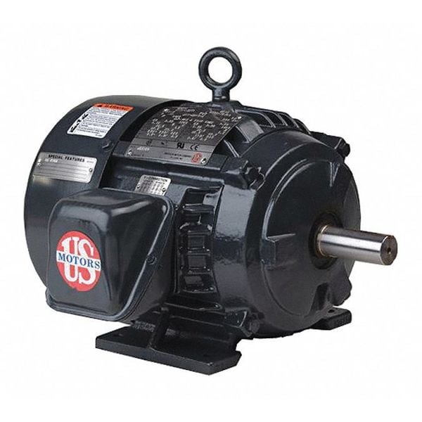 U.S. Motors 3-Phase General Purpose Motor, 7 1/2 HP, 256U Frame, 460V AC Voltage, 1,185 Nameplate RPM A7P3C