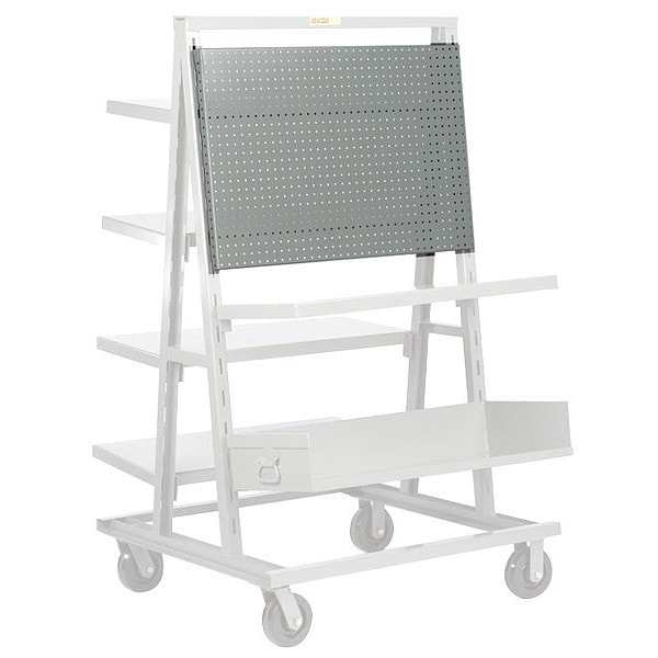 Little Giant 16 ga. Steel Mobile Pegboard Panel Cart, 36"W x 24"H AFPB