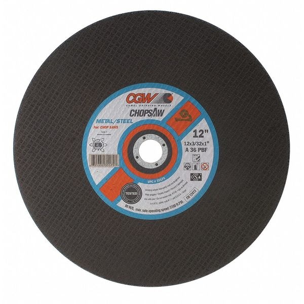 Cgw Abrasives Abrasive Cut-Off Wheel, Type 1, 14 in Dia, 3