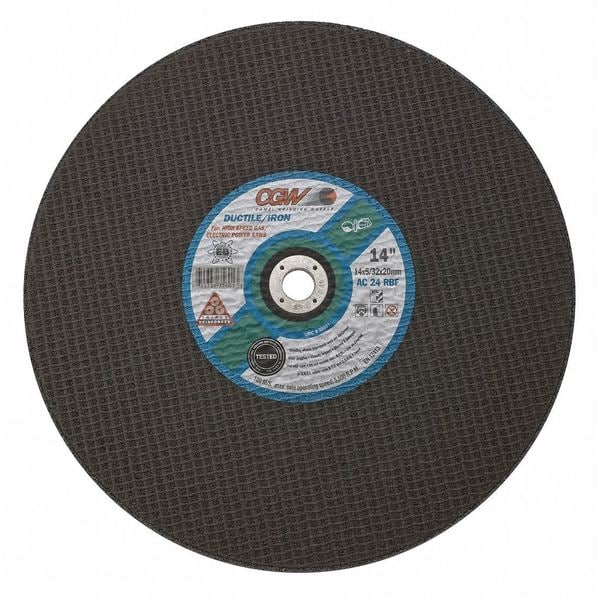 Cgw Abrasives CutOff Whl, 14x5/32x20mm, Ductile, TR 35601