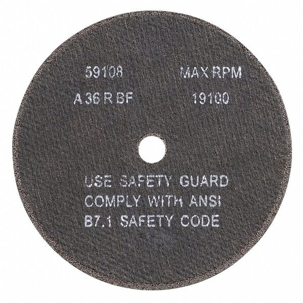 Cgw Camel Grinding Wheels 59108 1.09 CutOff Whl, 4x1/16x3/8, T1, A36R