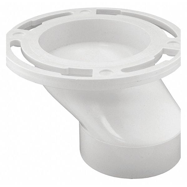 Jones Stephens Offset Closet Flange, PVC, 3"x4" C54340 Zoro