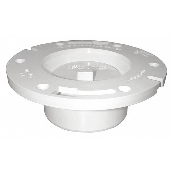 Jones Stephens Closet Flange, KnocKOut, PVC, 3"x4" C50340 Zoro