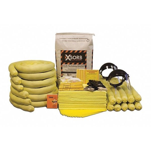 Xsorb Spill Kit, Caustic Neutralizer, 65 gal. XKD65B Zoro