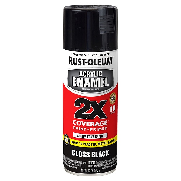 RustOleum Acrylic Enamel, Gloss Black 271903 Zoro