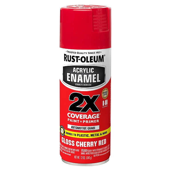 RustOleum Acrylic Enamel Spray Paint, Gloss, Red 271920 Zoro