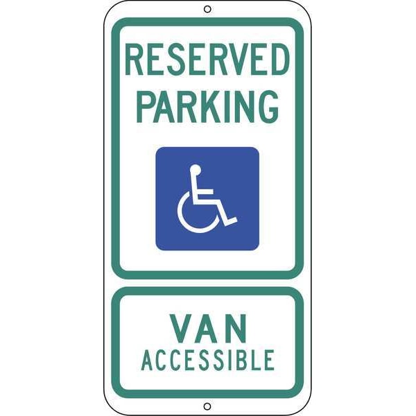 Zing Handicap Parking Sign, TeXas, 24X12 2704