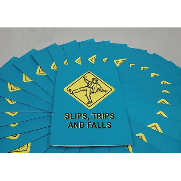 Training Booklet Slips, Trips, and Falls, Includes OnePage Quiz, English, PK15