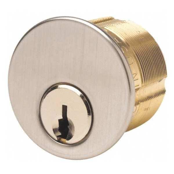 Ilco Unican Mortise Cylinder 1-1/8 Inch Satin Chrome 7185SC1-26D-KD