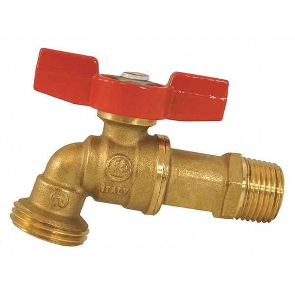 Jones Stephens Brass Hose Bibb, 1/2" B60950 Zoro