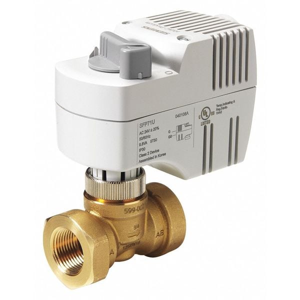 Siemens Zone Valve Assembly, TwoWay, 4.0cv, 24Vac 24300214 Zoro