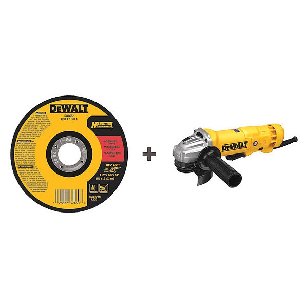Dewalt Abrasive CutOff Wheel, Type 1 DW8062 / DWE402 Zoro