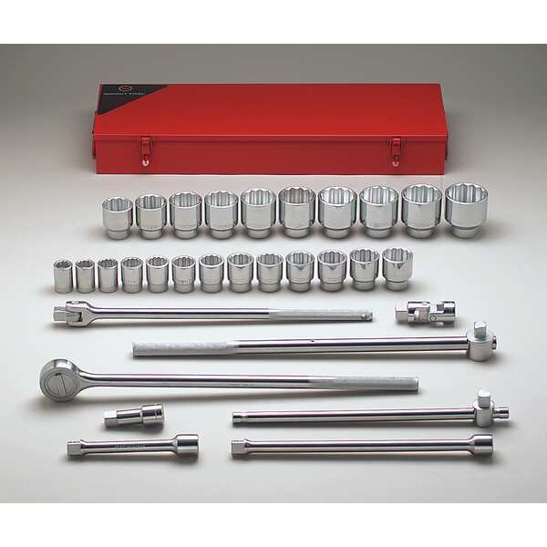Wright Tool 623 636.66 3/4 in Drive Socket Wrench Set, SAE, 22 pcs