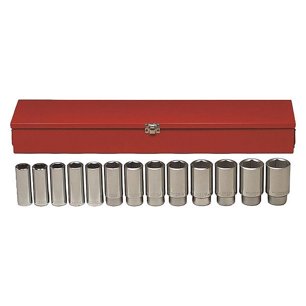 Wright Tool 625 390.28 3/4 in Drive Deep Socket Set, SAE, 13 pcs