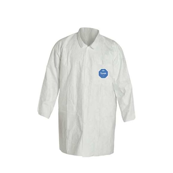 Dupont Disp. Lab Coat, XL, Tyvek 400, White, PK8 TY212SWHXL0008G1