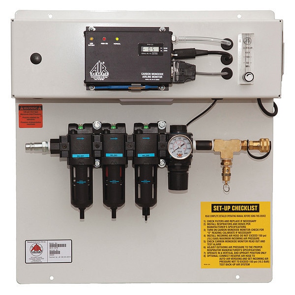 Air Systems Intl Breathing Air Filtration System, 125 psi BB15COPM Zoro