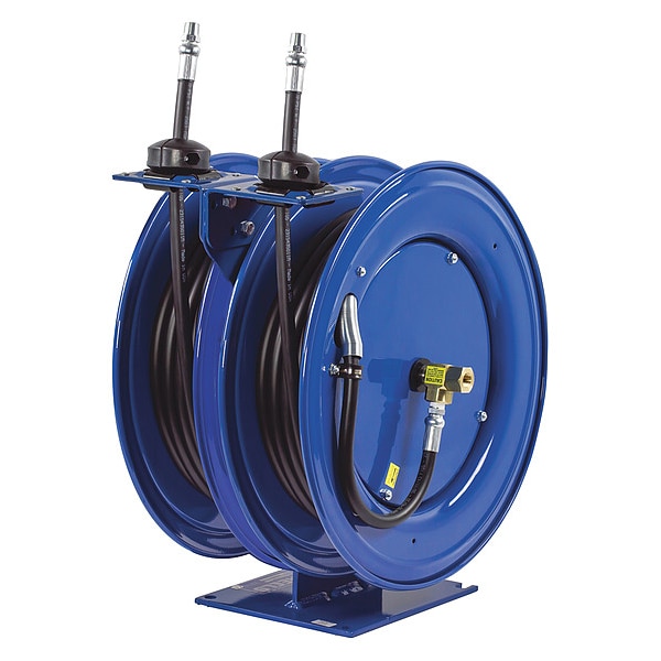 Coxreels Spring Return Dual Hose Reel, 1/2 in Hose Dia., 25 ft Length C