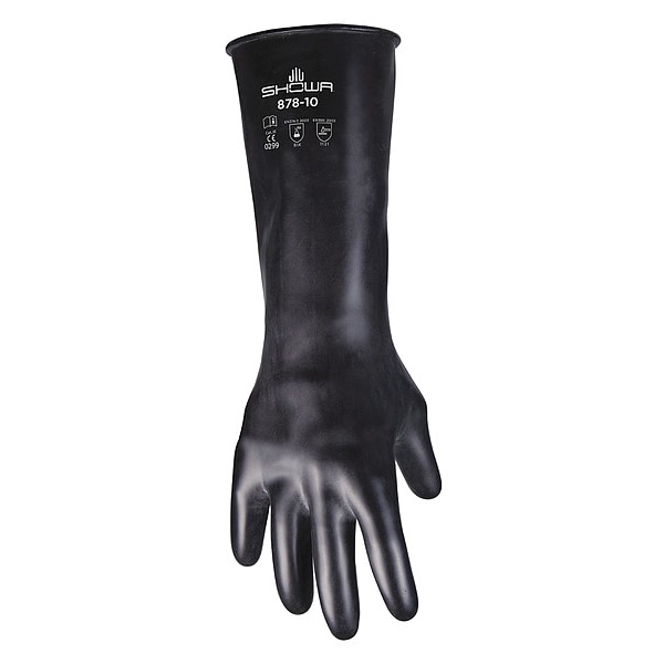 Showa 14" Chemical Resistant Gloves, Butyl, XL, 1 PR 878-10