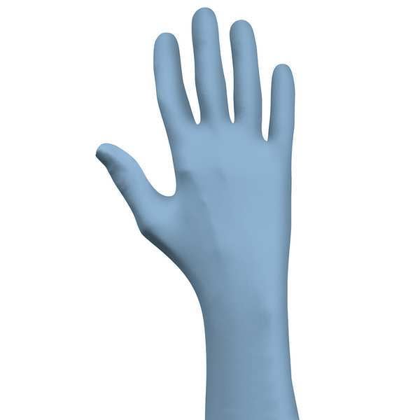 Showa Disposable Gloves, Nitrile, Powder Free, Light Blue, XS, 50 PK 9905PFXS